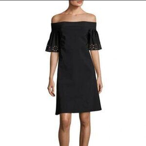 Chiara‎ Boni La Petite Robe Dress Womens 38 Small Black Amica Off Shoulder Italy